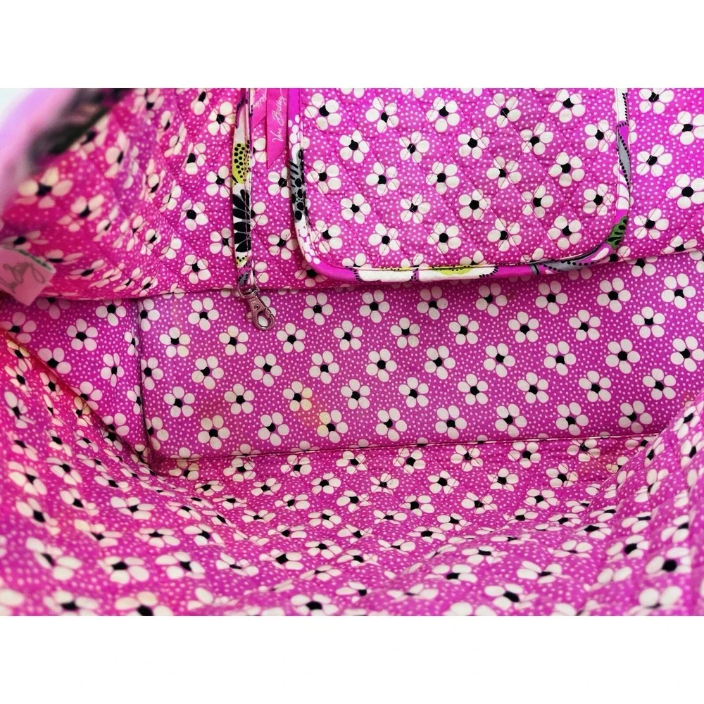 Vera Bradley Large Tote Bag Priscilla Pink Retired Quilted Shoulder Bag